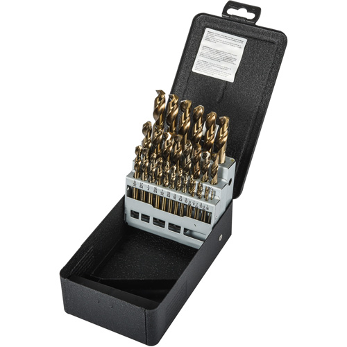 Jeu de forets robustes pour machine-outil, 29 morceaux, Acier rapide au cobalt Planification Entrepots Molloy