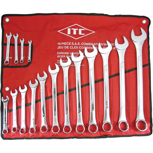 ICW-16 Professional Raised Panel Wrench Set, Combination, 16 Pieces, Imperial Planification Entrepots Molloy