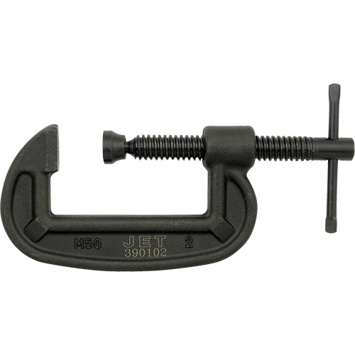 Serre-joint en C robuste, Capacit&eacute; de 2" (50,8 mm), Profondeur de gorge de 1" (25,4 mm) Planification Entrepots Molloy