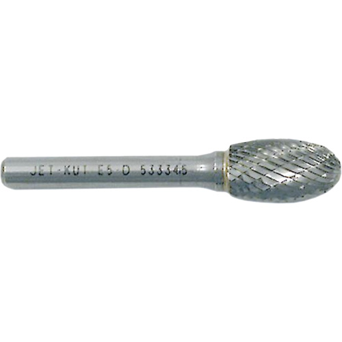 Oval Burr, 3/8" Dia., 1/4" Shank, 3/8" Depth of Cut Planification Entrepots Molloy
