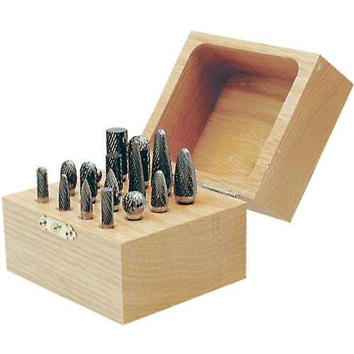 Jeu de fraises au carbure CBK-16 dans un coffret en bois, 16 morcea Planification Entrepots Molloy