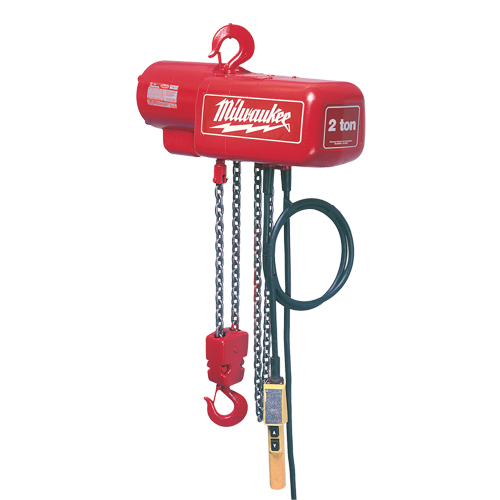 Electric Chain Hoist, 20' Lift, 1000 lbs. (0.5 tons) Capacity, 16 FPM Planification Entrepots Molloy