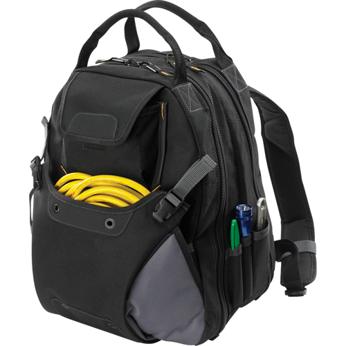 Sacs &agrave; dos pour outils &agrave; 44 pochettes, 16" lo x 13-1/4" la, Noir, Polyester Planification Entrepots Molloy