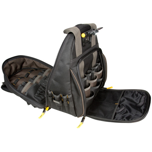 Sacs &agrave; dos pour outils Techgear &agrave; 53 pochettes, 16" lo x 13-1/4" la, Noir, Polyester Planification Entrepots Molloy