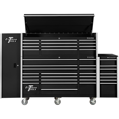 RX Series Side Cabinet, 3 Drawers, 19" W x 25" D x 61" H, Black Planification Entrepots Molloy