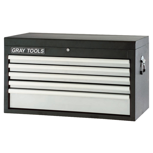 Top Chest - 5 Drawers, 33-1/2" W, 5 Drawers, Black Planification Entrepots Molloy