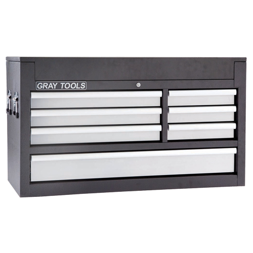 Top Chest - 7 Drawers, 41-1/2" W, 7 Drawers, Black Planification Entrepots Molloy