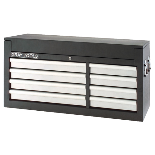 Top Chest - 8 Drawers, 41-1/2" W, 8 Drawers, Black Planification Entrepots Molloy