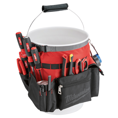 Sac organiseur pour seau, 10" lo x 10" la x 13-1/2" h, Nylon, Rouge Planification Entrepots Molloy