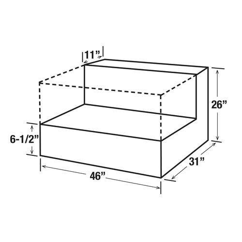 R&eacute;servoir de transfert pour carburant en acier, Acier, Capacit&eacute; 85 gal., Noir Planification Entrepots Molloy