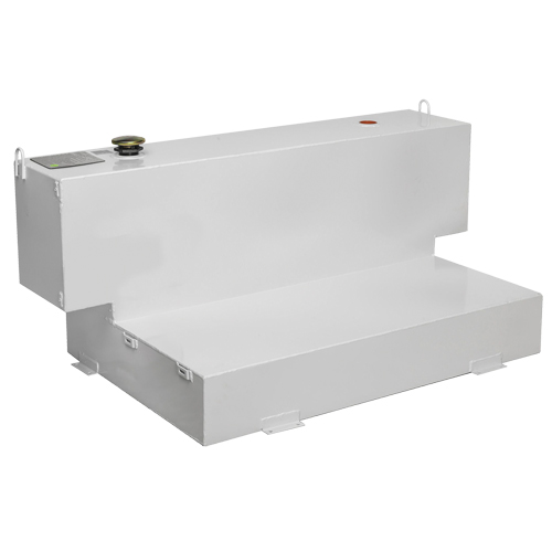 R&eacute;servoir de transfert pour carburant en acier, Acier, Capacit&eacute; 100 gal., Blanc Planification Entrepots Molloy