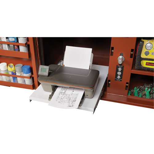 Field Office Jobsite Box, 33" W x 63" D x 80" H, Steel, Red Planification Entrepots Molloy