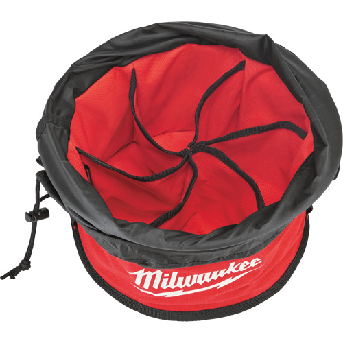 Sac range-tout style parachute, 11-4/5" lo x 11-4/5" la x 11" h, Nylon, Noir/Rouge Planification Entrepots Molloy