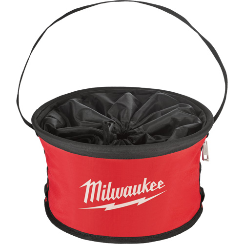 Sac range-tout style parachute, 11-4/5" lo x 11-4/5" la x 11" h, Nylon, Noir/Rouge Planification Entrepots Molloy