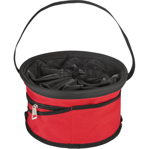 Sac range-tout style parachute, 11-4/5" lo x 11-4/5" la x 11" h, Nylon, Noir/Rouge Planification Entrepots Molloy