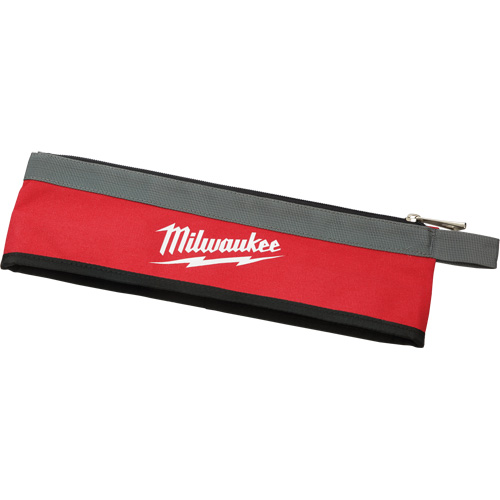 Multi-Size Zipper Pouches - Set of 3, Canvas, 3 Pockets, Black/Red Planification Entrepots Molloy