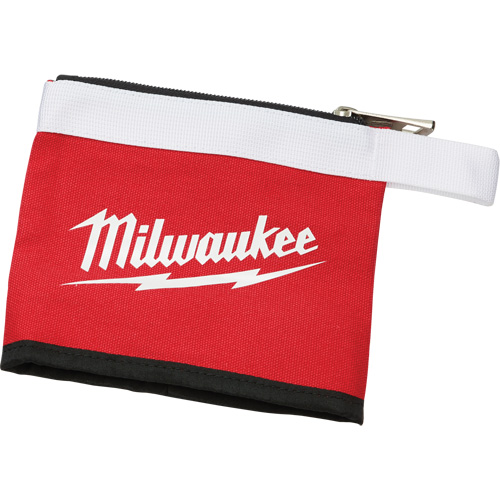Multi-Size Zipper Pouches - Set of 3, Canvas, 3 Pockets, Black/Red Planification Entrepots Molloy