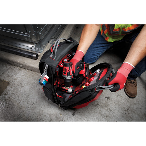 Sac &agrave; dos Packout, 15-3/4" lo x 11-4/5" la, Noir/Rouge, Balistique Planification Entrepots Molloy