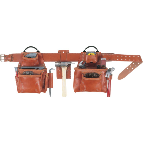 Deluxe Tool Belt Combo, Leather, Tan Planification Entrepots Molloy