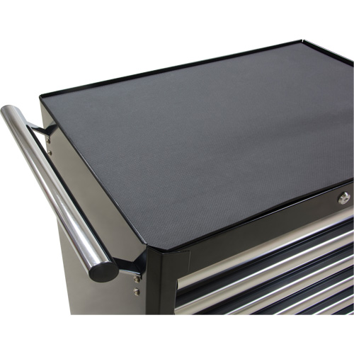 Industrial Tool Cart, 7 Drawers, 27" W x 18-3/4" D x 39" H, Black Planification Entrepots Molloy