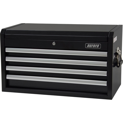 Industrial Tool Chest, 26" W, 4 Drawers, Black Planification Entrepots Molloy
