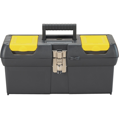 2000 Series Tool Box with Tray, 16" W x 7-1/10" D x 8-1/10" H, Black/Yellow Planification Entrepots Molloy