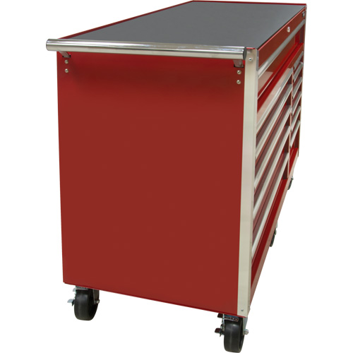 Industrial Tool Cart, 12 Drawers, 56" W x 24-1/2" D x 38-1/8" H, Red Planification Entrepots Molloy