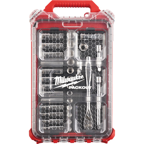 Cl&eacute; &agrave; cliquet et jeu de douilles avec organisateur compact &agrave; profil bas Packout, 32 Mcx, Prise de 3/8", Profond Planification Entrepots Molloy