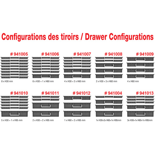 Coffre &agrave; outils mobile avec tiroirs, 4 tiroirs, 22-4/5" la x 15" p x 18" h, Noir Planification Entrepots Molloy