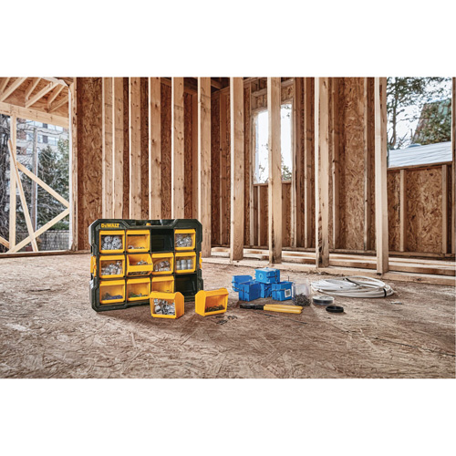 Organisateur Flip-Bin, 3-7/8" la x 17-3/4" p x 13-7/8" h, Noir/Jaune Planification Entrepots Molloy