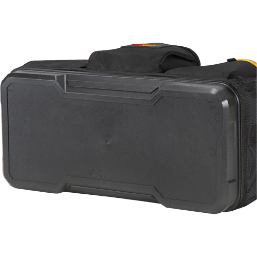 Molded Base Big-Mouth Tote Tool Bag, Ballistic Polyester, 23 Pockets, Black/Blue Planification Entrepots Molloy