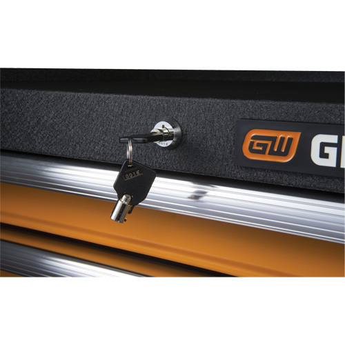 GSX Series Tool Chest, 26" W, 4 Drawers, Black/Orange Planification Entrepots Molloy