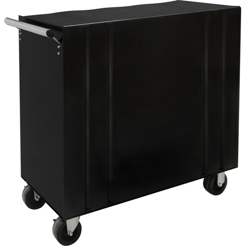 Industrial Tool Cart, 8 Drawers, 44-3/10" W x 21-1/10" D x 36-7/10" H, Black Planification Entrepots Molloy