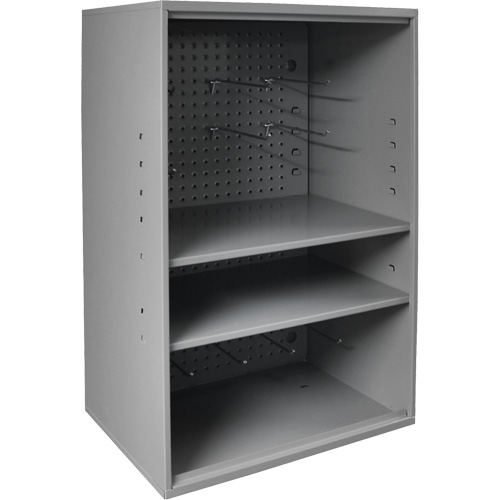 Armoire d'entreposage de produits abrasifs avec panneau perfor&eacute;, Acier, 19-7/8" x 14-1/4" x 32-3/4", Gris Planification Entrepots Molloy