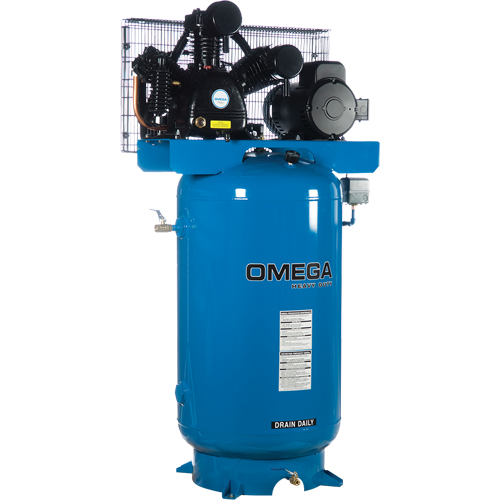 Compresseurs d'air s&eacute;rie industrielle - Compresseurs horizontaux - Deux &eacute;tages, 66,6 gal. (80 gal. US) Planification Entrepots Molloy