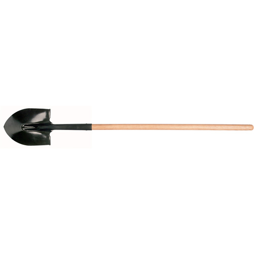 Round Point Shovel, Tempered Steel Blade, Hardwood, Straight Handle Planification Entrepots Molloy
