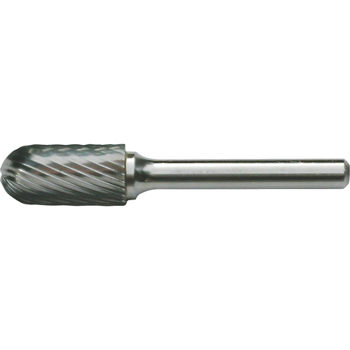 CLEVELAND Solid Carbide Burrs - Cylinder Shape with Ball Nose, SC-42, 1/8" Dia., 9/16" Depth of Cut Planification Entrepots Molloy