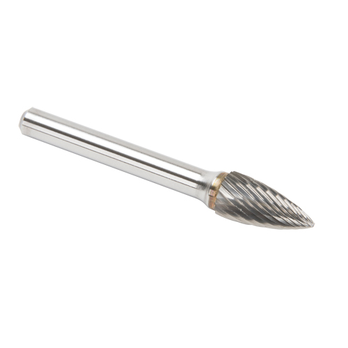 Fraises au carbure solide - Arboriforme avec extr&eacute;mit&eacute; en pointe, SG-3, 9,53 mm dia., 1/4" Tige Planification Entrepots Molloy