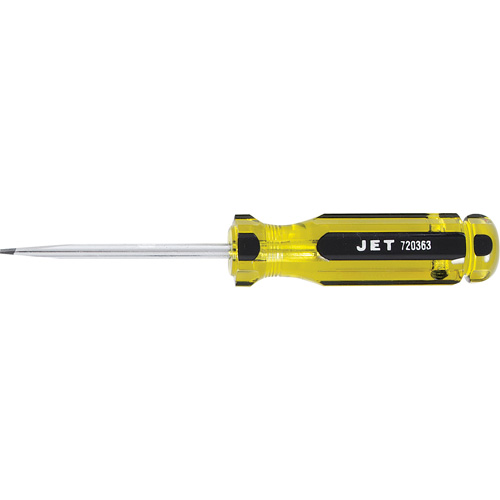 Tournevis &agrave; fentes avec manche g&eacute;ante SDS-3R, Tige de 3/16", Ronde, 3" lo, Prise en Plastique Planification Entrepots Molloy