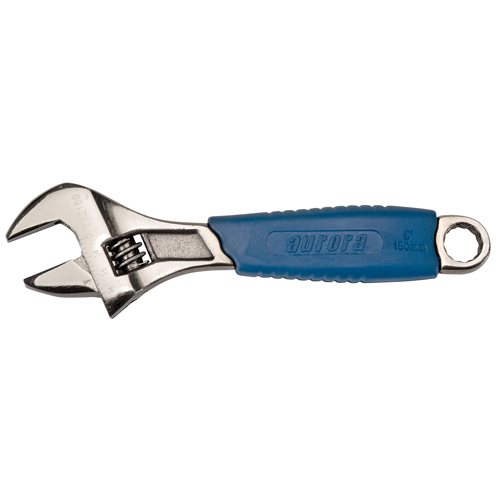 Adjustable Wrench, 6" L, 1" Max Width, Black Planification Entrepots Molloy