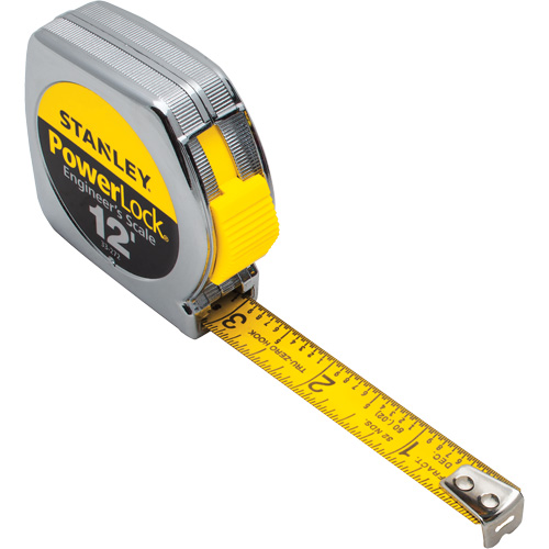 Ruban &agrave; mesurer PowerLock, 1/2" x 12', Marques de goujon Imp&eacute;rial Planification Entrepots Molloy