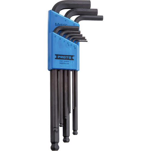 Round Head Hex Key Set, 9 Pcs., Metric Planification Entrepots Molloy