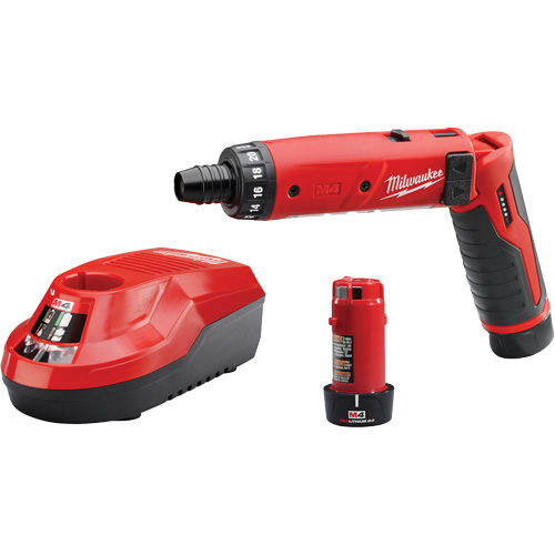 M4 Hex Screwdriver Kit, 1/4", 4 V, 44 in-lbs Max. Torque, Lithium-Ion Battery Planification Entrepots Molloy
