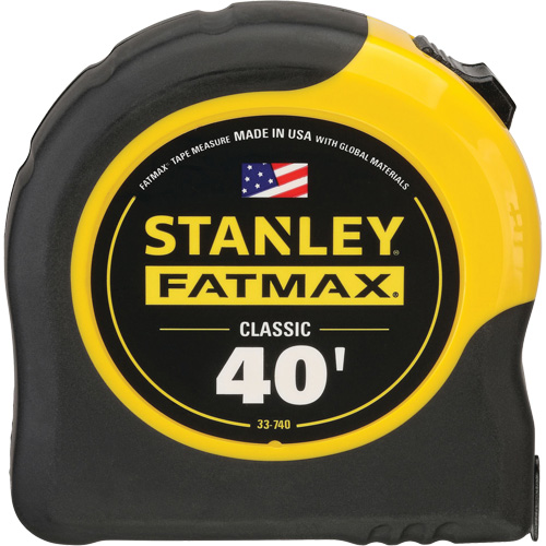 Ruban &agrave; mesurer FatMax avec rev&ecirc;tement BladeArmour, 1-1/4" x 40', Marques de goujon Imp&eacute;rial Planification Entrepots Molloy