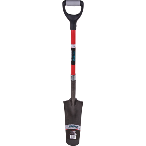 Heavy-Duty Drain Spade, Carbon Steel, 14" x 5-1/2" Blade, 29" L, D-Grip Handle Planification Entrepots Molloy