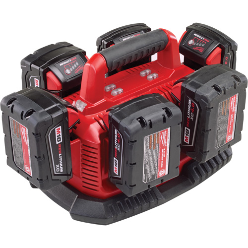 Chargeur de type s&eacute;quentiel pour six piles M18, 18 V, Lithium-ion Planification Entrepots Molloy