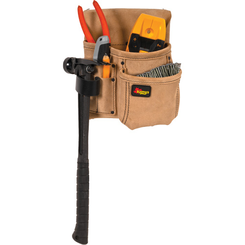 Half Carpenter Apron, Multiple Tool Holder, Leather, 4 Pockets Planification Entrepots Molloy