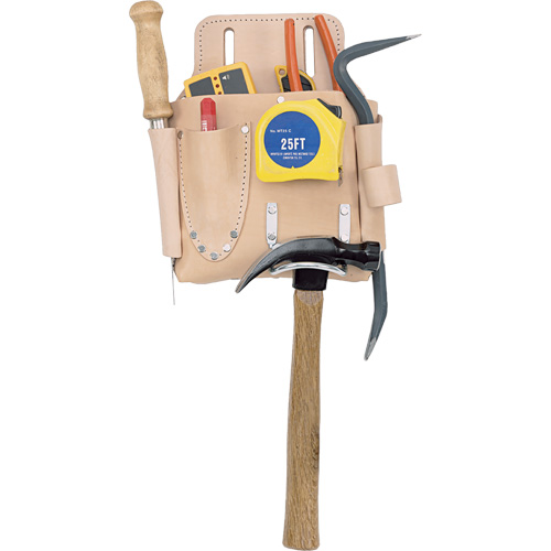 Drywall Tool Pouch, Tool Holder, Leather, 7 Pockets Planification Entrepots Molloy