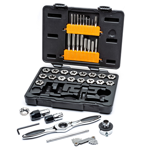 SAE Ratcheting Tap & Die Set, 42 Pieces Planification Entrepots Molloy