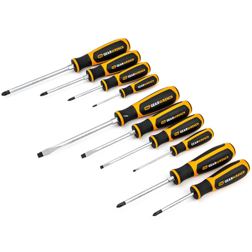 Phillips&reg;/Slotted/Pozidriv&reg; Dual Material Screwdriver Set, 10 Pcs. Planification Entrepots Molloy
